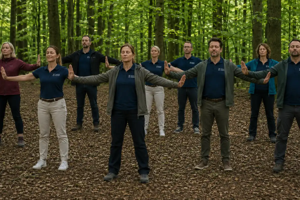 Ruhige Übungssituation im Wald – Wahrnehmung und Regulation